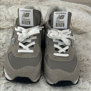 New Balance 574 Suede and Mesh Sneakers